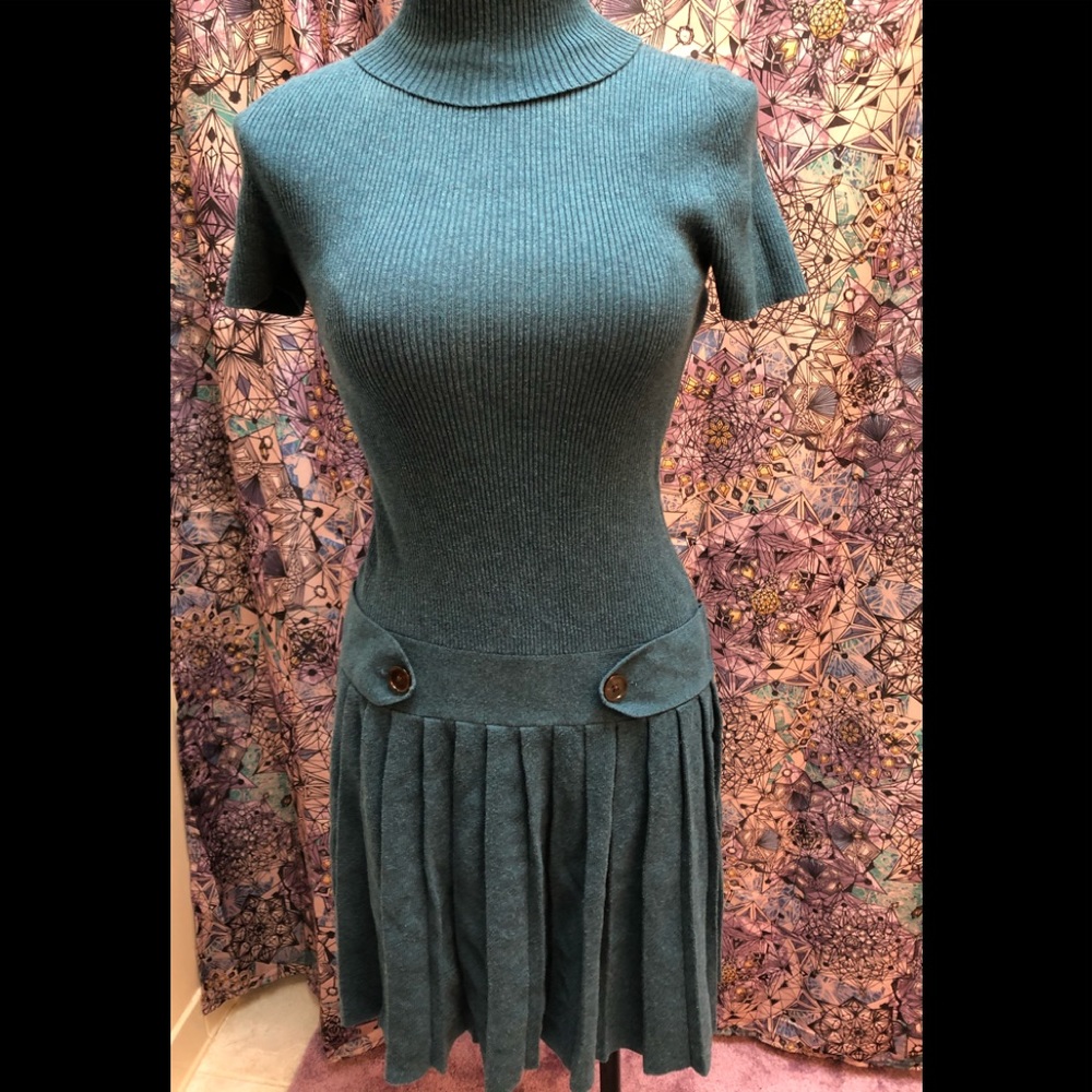 Moda International teal sweater dress